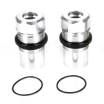 [TEAM LOSI] Fr/Rr Shock Body, Cap, AL, Slvr(2): (Monster Truck XL)
