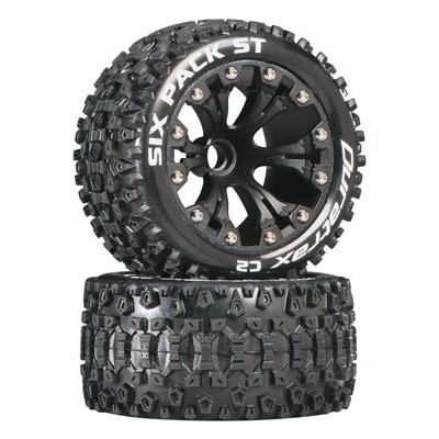 [DURATRAX] Duratrax Six Pack ST 2.8 2WD Mounted Front C2 Black (2)