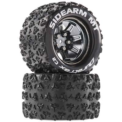 [DURATRAX] Duratrax Sidearm MT 2.8 Mounted Blck Chrome 14mm Hex(2)