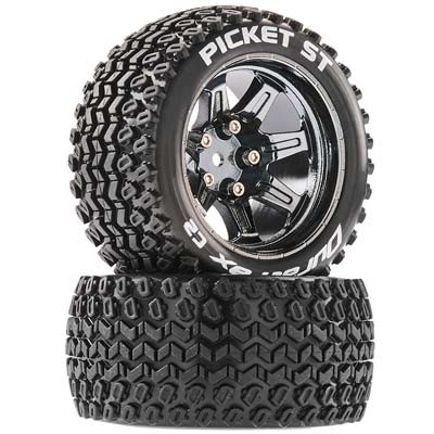 [DURATRAX] Duratrax Picket ST 2.8 Mounted Black Chrome 14mm Hex (2