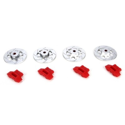 [TEAM LOSI] Wheel Hex Brake Rotor & Caliper FR RR Set V100