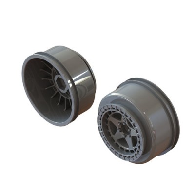 [ARRMA] ARA510126 SC 2.2/3.0 WHEEL 14MM HEX (GUN METAL/2PCS) ��Ŀ��Ʈ�� 14mm ��