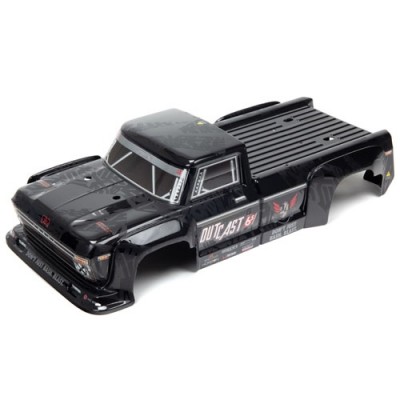 [ARRMA] ARA406160 OUTCAST EXB 6S BLX PAINTED DECALED TRIMMED BODY (BLACK)