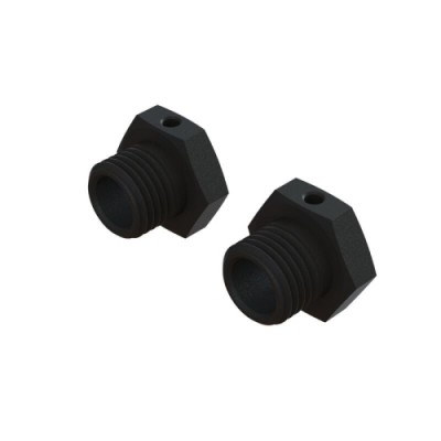 [ARRMA] ARA311067 Aluminum Wheel Hex 17mm - 14.6mm Thick, Black (2)