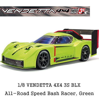 [ARRMA] �Ƹ��� 1/8 ����Ÿ 4X4 3�� BLX �귯������ �÷ε� ���ǵ� ���̼�, Green - ���͸�, ������ �ʿ�