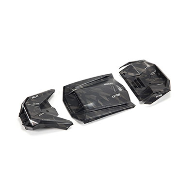 [ARRMA] ARA411023 Exterior Body Panels Painted, Black Camo: FIRETEAM
