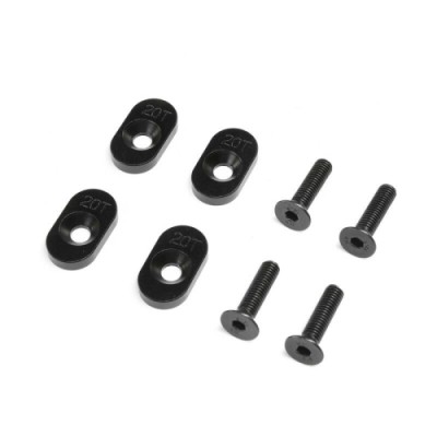 [TEAM LOSI] Engine Mount Insert & Screws 20T, Black(4): DBXL 2.0