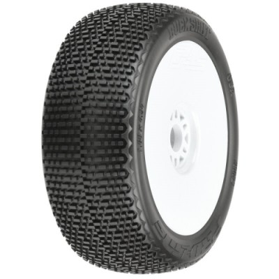 [PROLINE-RACING] 1/8 Buck Shot M3 Front/Rear Buggy Tires Mounted 17mm White (2)