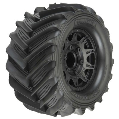 [PROLINE-RACING] 10196-10 1/10 Demolisher Front/Rear 2.8 MT Tires Mounted 12mm Blk Raid (2)