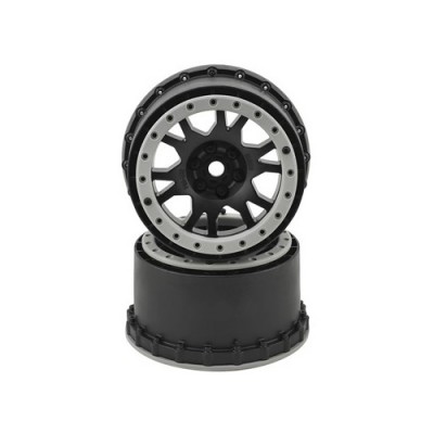 [PROLINE-RACING] 2763-03 Pro-Line X-MAXX Impulse Pro-Loc Wheels (Black w/Stone Gray Rings) (2)