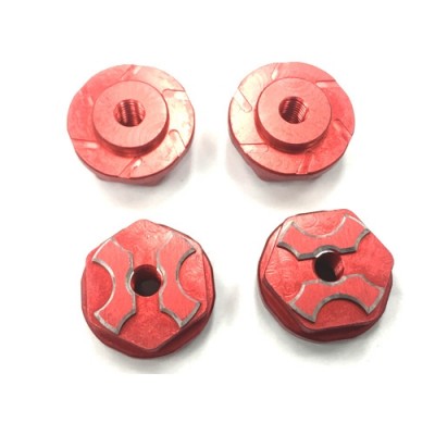 New SAVAGE�� FLANGED LOCK NUT (Red/ 4pcs) 17MM �� ��Ʈ