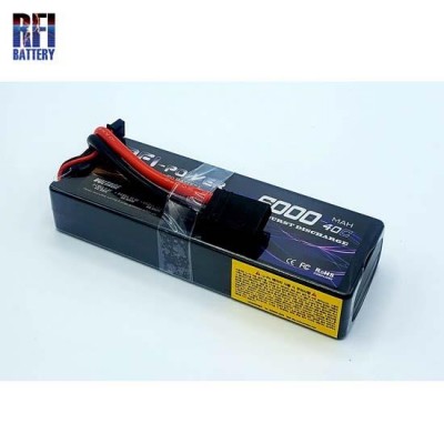 [RFI BATTERY] 7.4V 6000mah 40C ��Ƭ������ ���͸� �ϵ����̽� - Ʈ���罺��