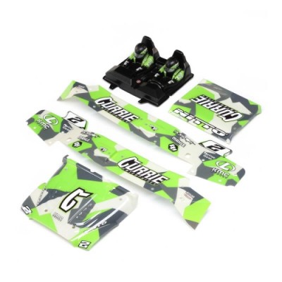 [TEAM LOSI] Body/Driver Set, Green, Silkscreened: Hammer Rey