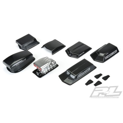 [PROLINE-RACING] AP6368 No Prep Drag Racing Optional Hood Scoops and Blowers (Clear)
