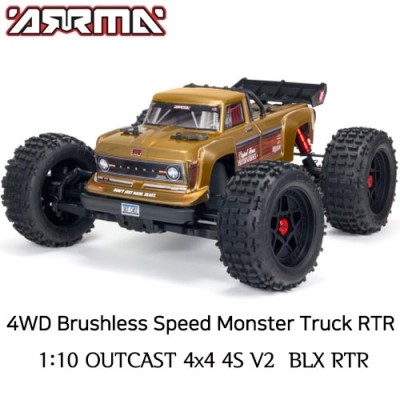 [ARRMA] 1:10 �ƿ�ĳ��Ʈ 4X4 4S V2 �귯������ ����Ʈ Ʈ�� RTR ����� - ���͸�, ������ �ʿ�