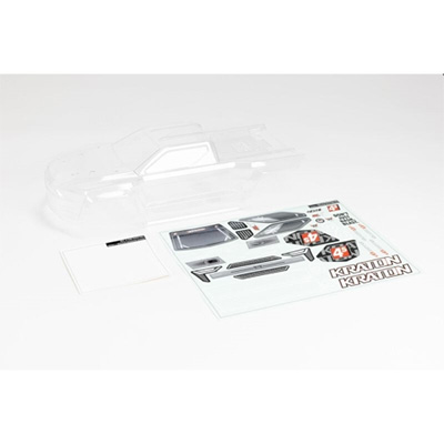 [ARRMA] ARA402320 1/10 Clear Body with Decals and Window Masks: KRATON 4X4 BLX