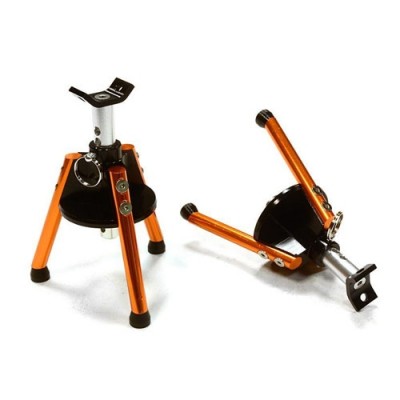 [INTEGY] Realistic 70-110mm Model Jack Stands (2) for 1/10 & 1/8 Scale & Rock Crawler C26386ORANGE