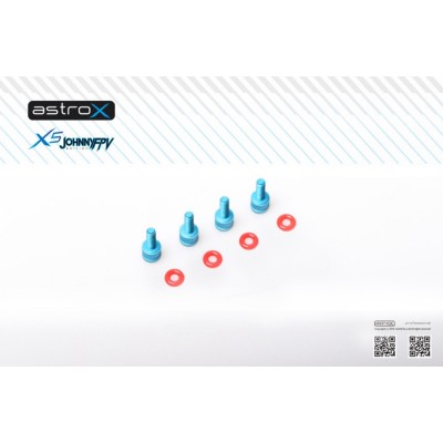 AstroX X5 JohnnyFPV/J5 ���� Alu 6061 Special M3 Standoff Silicone rings Kits (FC��. ����� 9mm)