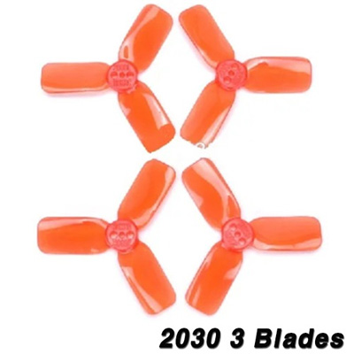 [DYS] 2030 1.5mm Hole 2 Inch 3 Blade For 1102 1104 1105 Motor (Red) - 4 Pair
