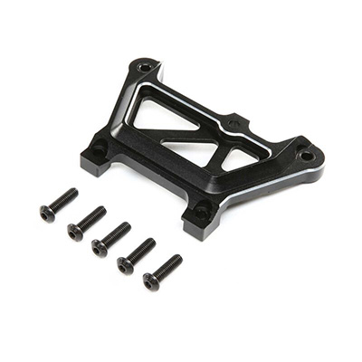 [TEAM LOSI] Front Top Plate, Aluminum, Black: DBXL-E 2.0