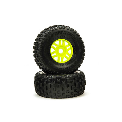 [ARRMA] DBOOTS FORTRESS TIRE SET GLUED (GREEN) (2PCS)