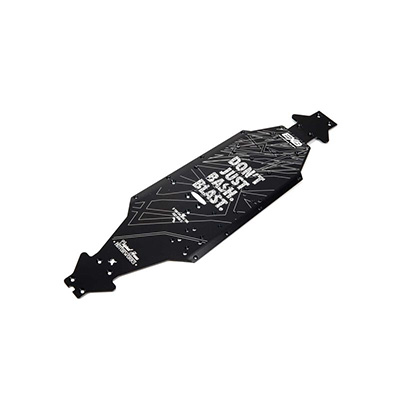 [ARRMA] ALUMINUM CHASSIS CNC 7075 T6 LWB (BLACK) (1PC)