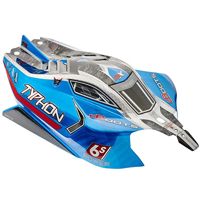 [ARRMA] AR406118 Body Blue Painted W/Decals Typhon 6S BLX