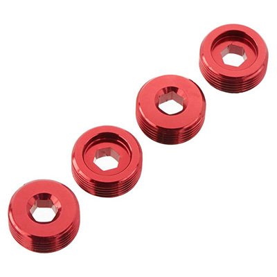 [ARRMA] AR330196 Nut Front Hub Aluminum Red (4)