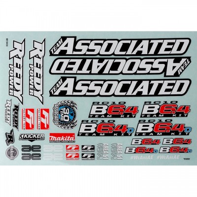 [TEAM ASSOCIATED] AA91993 RC10B6.4 Decal Sheet