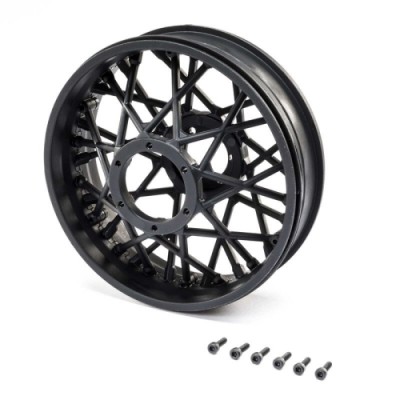 [TEAM LOSI] Rear Wheel Set, Black: Promoto-MX