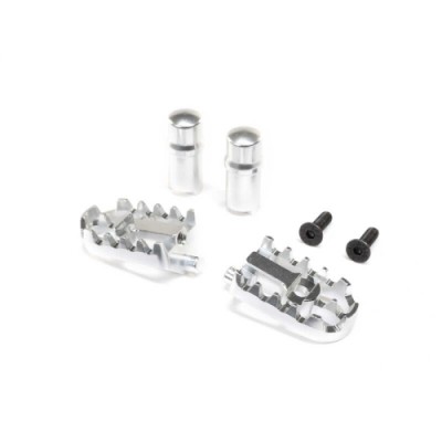 [TEAM LOSI] Aluminum Foot Pegs, Silver: Promoto-MX