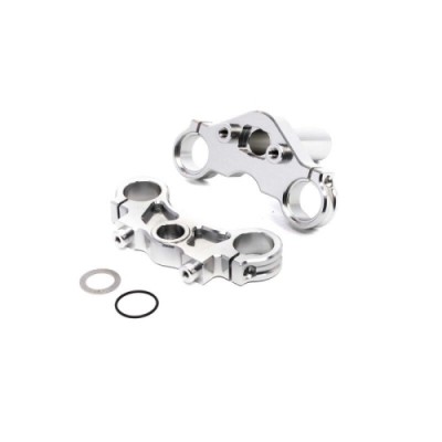 [TEAM LOSI] Aluminum Triple Clamp Set, Silver: Promoto-MX