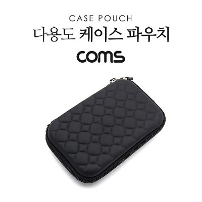Coms �ٿ뵵 ���̽� / �Ŀ�ġ / 15 X 10 X 3.5cm / Black / �׹��� ���� / ��� ����(����) / (���μ���ǰ, ���̺� �� ���� �� �޴�)
