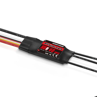 [HOBBYWING] ��ī�̿�Ŀ V2 50A �귯������ ���ӱ� - 3-6S �Է�, 5V 6A BEC ����