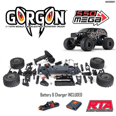 [ARRMA] 1/10 GORGON 4X2 MEGA 550 �귯�õ� ���� Ʈ�� ������ ŰƮ Ǯ��Ʈ - ���͸�, ������ ����