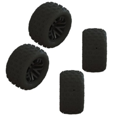 [ARRMA] ARA550112 dBoots FORTRESS Tire Set Glued (Black) (2 Pairs)