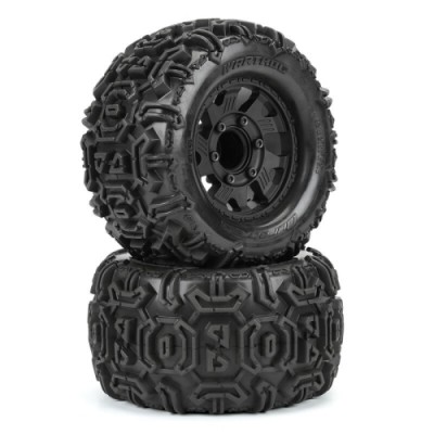 [DURATRAX] 1/10 Warthog F/R 2.8 Monster Truck Tires MTD 12mm Black Ripper (2)