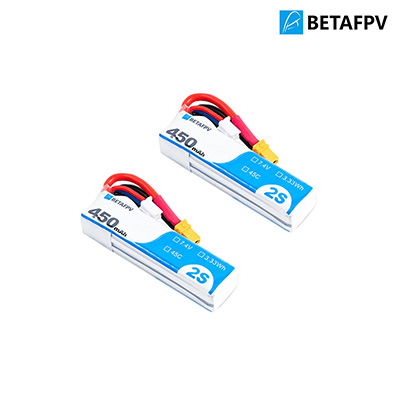 [BETAFPV] 2�� 7.4V 450mAh 45C ��Ƭ������ ���͸� (2��) - XT30