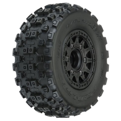 [PROLINE-RACING] 10156-10 1/10 Badlands MX M2 Fr/Rr 2.2/3.0 SC Mounted 12mm Blk Raid (2)