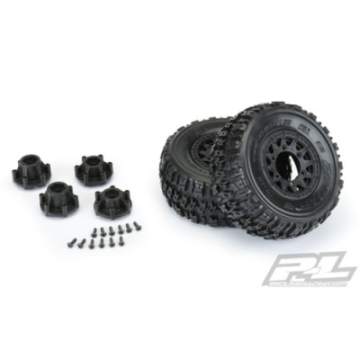 [PROLINE-RACING] 1190-10 Trencher X SC 2.2/3.0 All Terrain Tires Mounted on Raid Black