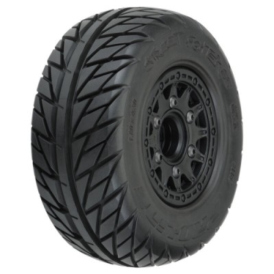[PROLINE-RACING] 1167-10 1/10 Street Fighter Fr/Rr 2.2/3.0 SC Mounted 12mm Black Raid (2)