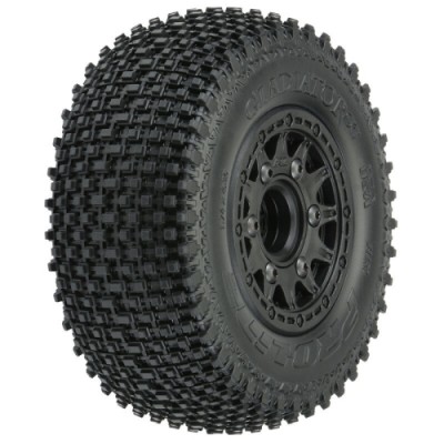 [PROLINE-RACING] 1169-12 1/10 Gladiator M3 Front/Rear 2.2/3.0 SC Mounted 12mm Blk Raid (2)
