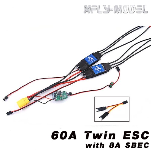 [XFLY] 60A Twin ESC with 8A SBEC 2-6S �귯������ ���ӱ�