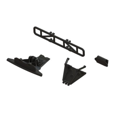 [ARRMA] ARA-1577 Lower Skid And Bumper Mount Set, Black