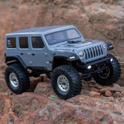 [Axial] 1/24 SCX24 Jeep Wrangler JLU 4X4 Rock Crawler Brushed RTR, Gray