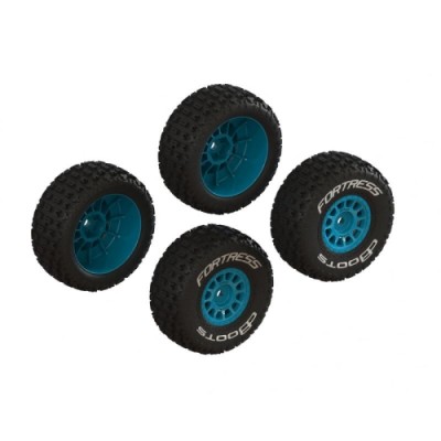 [ARRMA] ARA-1571 dBoots FORTRESS Glued Tire Set, Blue (2 Pairs)