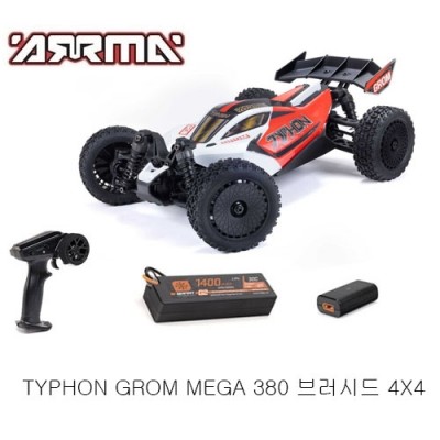 [ARRMA] TYPHON GROM MEGA 380 �귯�õ� 4X4 ���� ���� RTR, ���͸� �� ������ ����, ����/ȭ��Ʈ