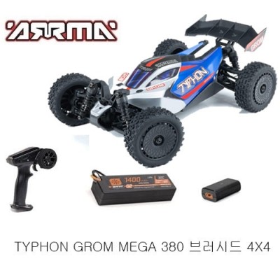 [ARRMA] TYPHON GROM MEGA 380 �귯�õ� 4X4 ���� ���� RTR, ���͸� �� ������ ����, ����/�ǹ�