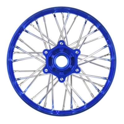 [PROLINE-RACING] PRO283700T1 1/4 Pro-Spec Aluminum V2 Bead Rear Wheel Blue/Blue (1): Promoto-MX