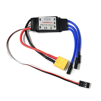 [RS] Simonk 30A �귯������ ���ӱ� - 2~4S�Է�/5V 2A BEC ���� - 3.5mm ����� + XT60 �� ���� ����